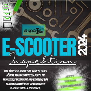 BE-SCooTER® INSPEKTION + VERSICHERUNGSPLAKETTE - Fit für die FRISCHLUFTSAISON 2024