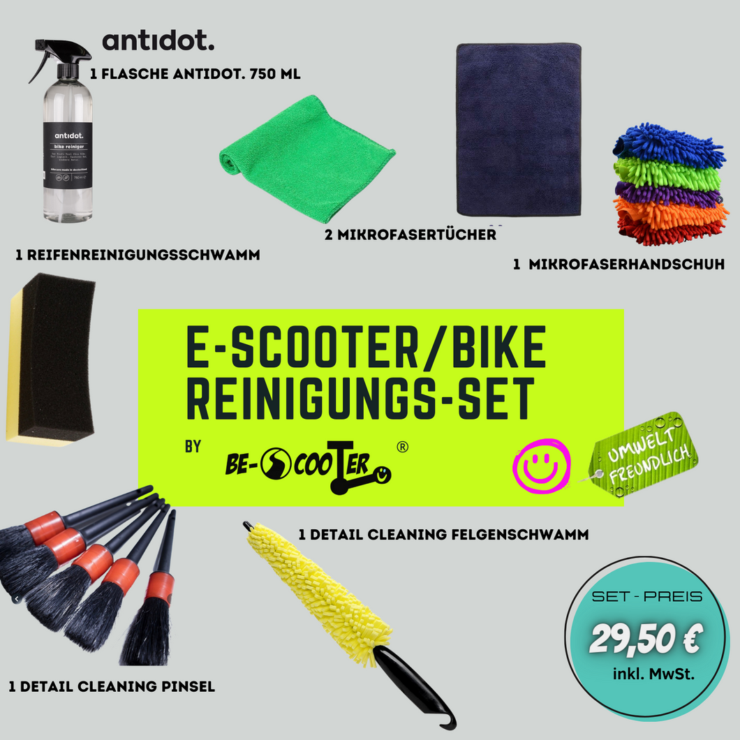 E-SCooTER/BIKE REINIGUNGS-SET by BE-SCooTER