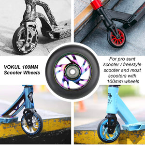 VOKUL 100mm Scooter Ersatzräder Pro Scooter Neo Rädern - mit ABEC-9 Lager